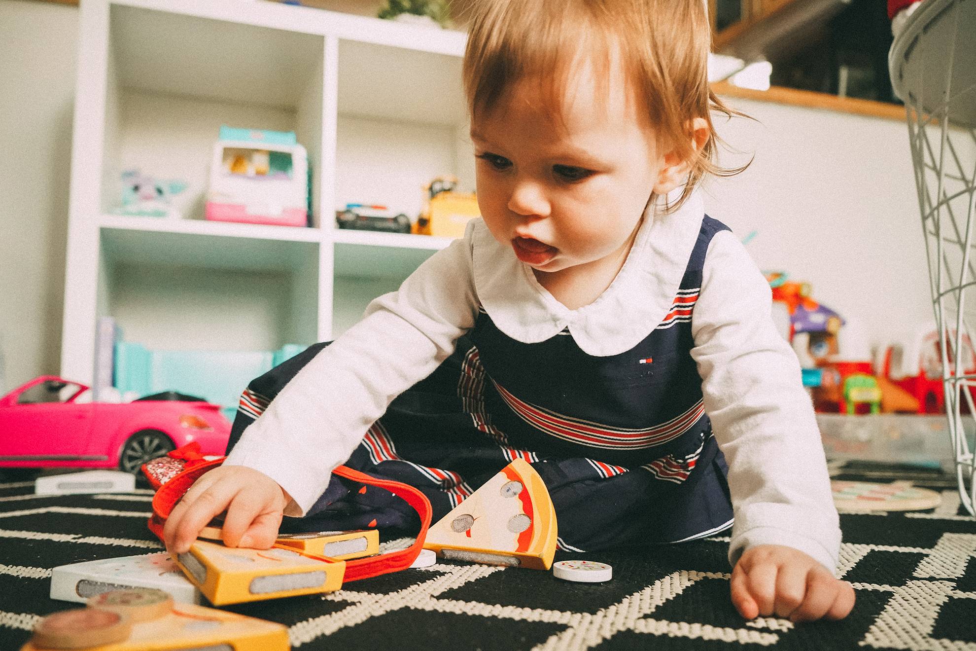 Child exploring at Clever Cloggs