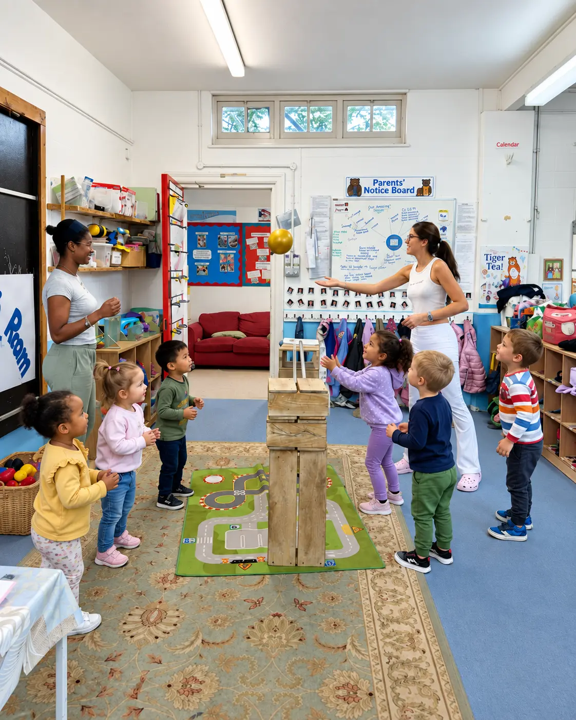 Children learning together at Clever Cloggs