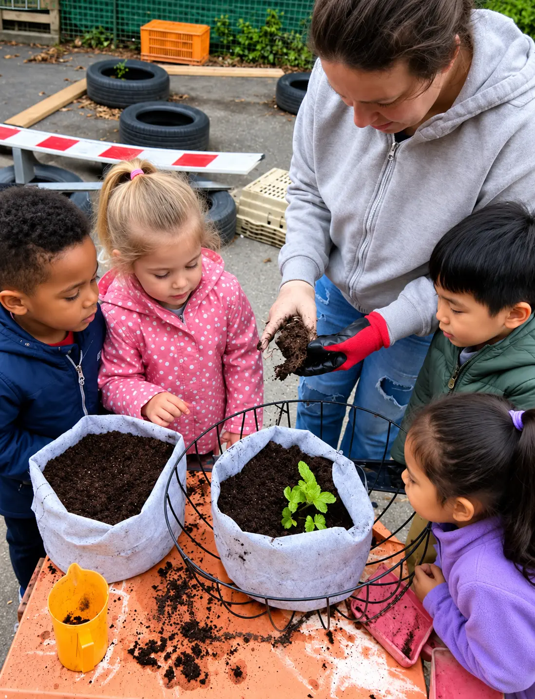 Outdoor learning at Clever Cloggs